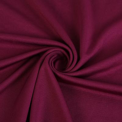 China Sustainable Stock Lot Polyester Spandex Milk Silk Plain Color Knit Jersey Fabric For Yoga Clothes&Pajamas for sale