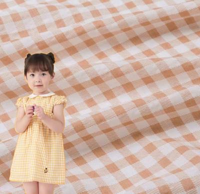 China Breathable Checked Printed Tissue Cotton Fabrics Spun Rayon Cotton Fabric For Children's Use for sale