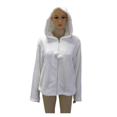 China Hot Selling Thermal Polyester Nightgowns Women Waffle Bathrobes And Designer Luxury Sleepwear With Pompom for sale