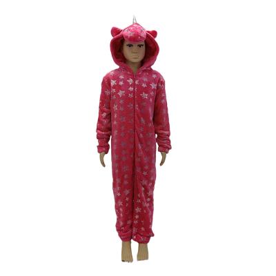 China Thermal High Quality Fleece With Foil Print Kids Unicorn Bathrobe Cute Nightgowns Kids Sleepwear Embroider for sale