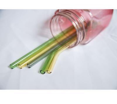 China Reusable Reusable Set 12mm Borosilicate Glass Straws Reusable Drinking Straw Bulk Eco Friendly Straws for sale