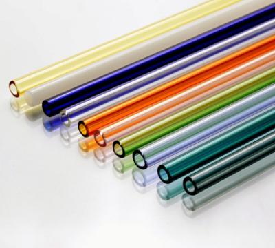 China Eco Friendly Custom 6mm Logo Glass Straw Drinking Straw 100% Reusable Glass Drinking Straw With Case for sale