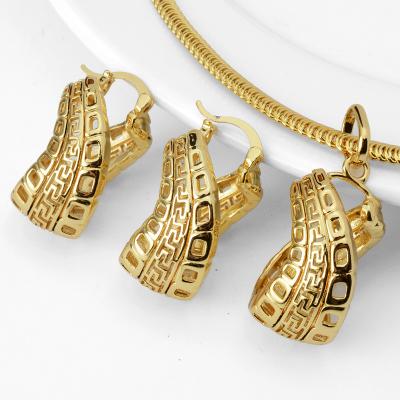 China TRENDY fashion women wedding earing and necklace set for women for sale