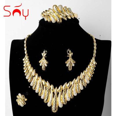 China New Arrival 18k Gold Jewelry Set Hiphop Women Rings Jewelry Set for sale