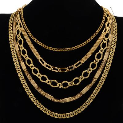 China Hiphop Fashion Jewelry 18k Gold Chain For Women Gold Plated Chain for sale