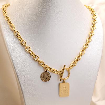 China TRENDY Stainless Steel Link Chain Rope Chain Necklace For Women Fashion Jewelry for sale