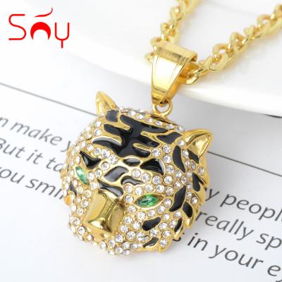 China FASHIONABLE High Quality Custom Hip Hop Cross Pendant Necklace Gold Stainless Steel for sale