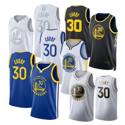 China Anti-Bacterial wholesale cheap #30 Stephen Curry Warriors Embroidery Basketball Uniform Jersey  Golden State City Edition Jersey for Men for sale