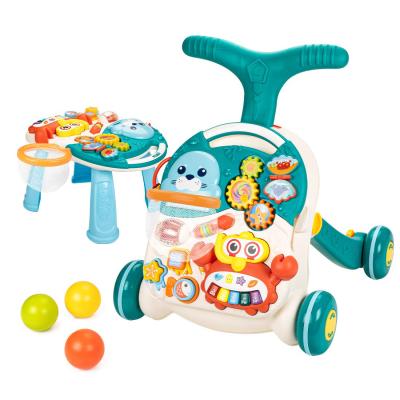 China 2 in 1 Baby Walker with Music 2 in 1 Baby Sit to Stand Learning Walkers and Activity Board for Infant Toddlers Boy Girl 9-18 Months for sale