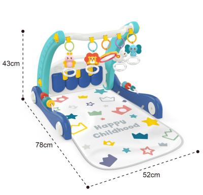 China Comfortable For Huanger Baby Gym 2021 Educational 2 In 1 Toys Kick Piano Baby Gym Play Mat for sale