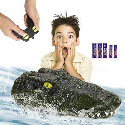 China RC Model Dorpshipping RC Alligator Toy 2.4G High-speed Simulation Crocodile Water Head Toys For Kids Boy Girl for sale