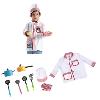 China 9 PCS/SET Cooking Toys Play Set Chef Clothes Uniform Toys For Kids Chef Clothes Toys For Child Pretend Play Kitchen Cooks Clothes With 8P for sale