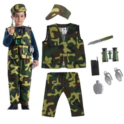 China 9 PCS/SET Pretend Toy Kids Military Uniform Woodland Preschool Toy 2020 Children's Toy Set Camouflage Uniform For Play Camouflage With EN71 for sale