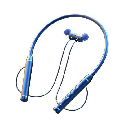 China Hot-selling Blue Wireless Tooth Stereo Sound Headset Neck-mounted Sports Plug-in Card Stereo Magnetic Gaming Headset for sale