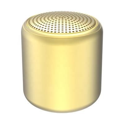 China 2021 Hot Selling Mini Wireless Speaker Creative Macaron Audio Portable Round Steel Barrel Phone Function TWS for sale