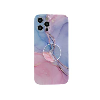 China Anti-fall Quicksand Marble Folding Stand Fits For iPhone12 Apple 11/12ProMax/XR/X Silicone Phone Case for sale