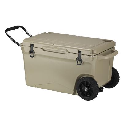 China Wholesale Online Waterproof Rolling Insulated Outdoor Beer Cart Ice Cooler Box With Wheels And Handle for sale