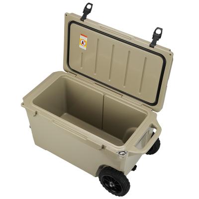 China Waterproof First Plastic Khaki Color Plastic Picnic OEM Class LLDPE Outdoor Cooler Box LLDPE for sale