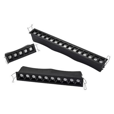 China EUROPEAN Wholesale white black frame 2w 4w 10w 20w 30w downlight linear square recessed led grille lights for sale