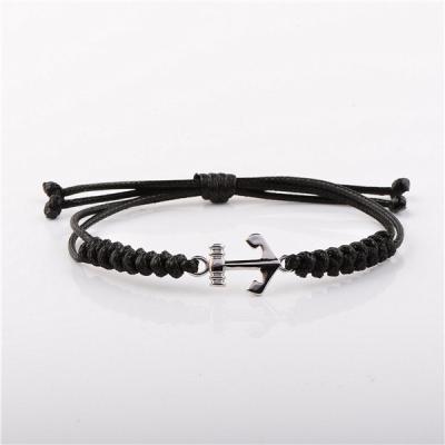 China Trendy Modern Jewelry Valentine's Day Gifts Fashion Wrap String Silver Antiqued Bracelet For Man for sale