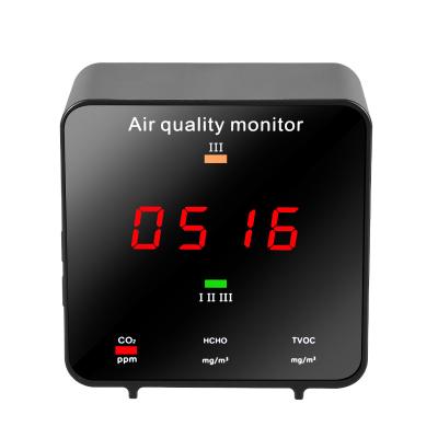 China Indoor Home Device Air Quality Monitor Carbon Dioxide CO2 Monitor 1000mA for sale