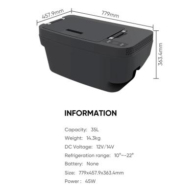 China Single Color with No Pattern Tesla Model Y Smart 35L Trunk Fridge with App Control Fridge Portable Refrigerator Sub Trunk Freezer for sale