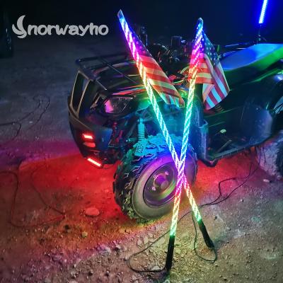 China Dreamy Color 5ft LED Quick Release ATV Whip Light Offroad Smart Phone Control LED Whip 5ft for sale