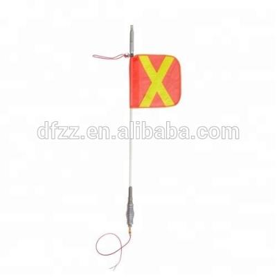 China Mining Safety / Safety Warning Whip Warning Flagpole With Reflective Flag For Mine for sale