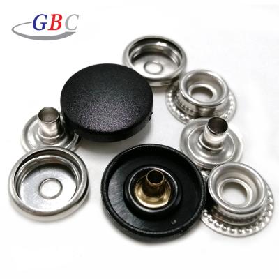 China Metal Nylon Ring Dry Cleaning Test Approval 15mm Snap Cap Buttons For Leather Strap for sale