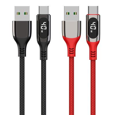 China NEW 2021 Popular LED Display Mobile Phone USB Cable To Type C Fast Cable MI Huawei for sale