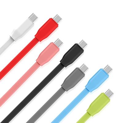 China Convenient Colorful 5.5*2.5 PVC Data Flat Cable Type 0.25m 0.5m 1m 2m USB 2A Fast Charger Mobile Phone Wholesale Cable For Phone for sale