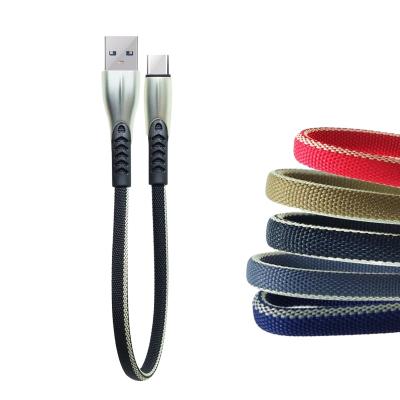 China Charging Type High Quality Flat Braided Cable Cord Flat Braided Power Electronics Data Cable Mobile Phone Accessories Fast Charging for sale