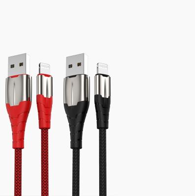 China 2021 NEW MFi eco-friendly 2.4A usb data cable braided mental case charging cable wholesale for iphone usb cable charging for sale