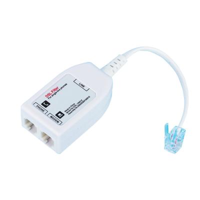 China Telephone Splitter 2 Telecommunication ADSL Filter 6P2C 6 Pin 2 Pin 2 Core ADSL 2 Line RJ11 Ports for sale