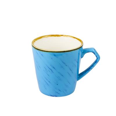 China Viable Wholesale High Quality Cheap Blue Color Coffee Mug Ceramic Coffee Mug Custom Tea Mug for sale