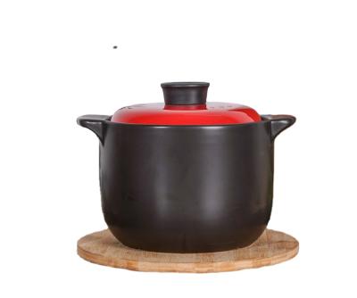 China Sustainable Gas Stove Safe Soup Cooking Pot Heat Resistance Ceramic Cookware Pot for sale