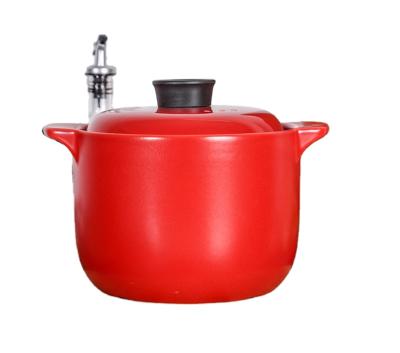 China Sustainable Gas Stove Safe Soup Cooking Pot Heat Resistance Ceramic Cookware Pot for sale