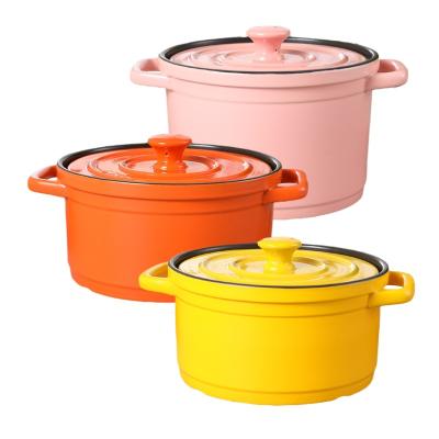 China Heat Resistance Sustainable Ceramic Cookware Ceramic Cooking Pot for sale