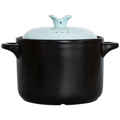 China Sustainable Gas Stove Safe Cooking Pot Heat Resistance Ceramic Cookware Pot Casserole for sale