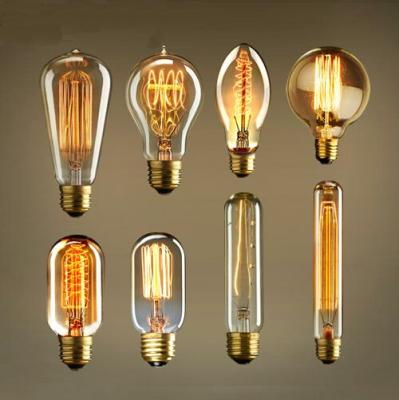 China Incandescent Christmas Edison Bulbs T30 Vintage Edison Light Bulb Brass Tube Style Long Bulbs for sale