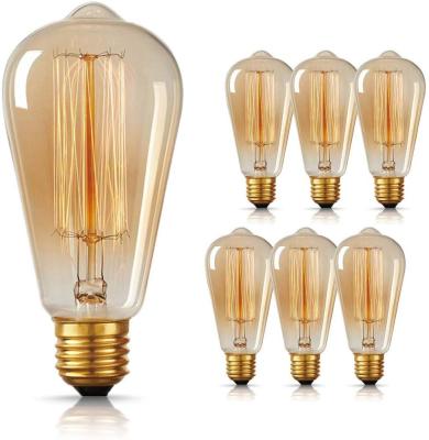 China XGY Brass Bead Shape A60 Retro Tubular Lamp E27 Edison Bulb Lamp Vintage Light Bulb T30 St64 G80 G95 G125 110V 220V 25W 40W 60W for sale