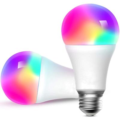 China APP 9w 12w indoor smart remote control led spotlight led bulb google home alexa rgb A19 A60 e26 E27 indoor wifi led bulb light for sale