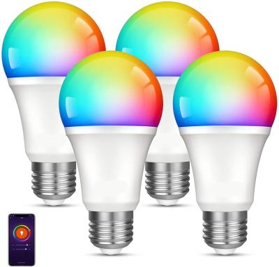 China Indoor Ready To Ship Color Changing E27 12W Light Bulb Led Smart Led Wifi RGBW Light Bulb Compatible With TUYA Alexa Google Home for sale