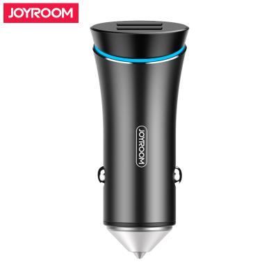 China QC3.0 Joyroom Metal Fast Charging Mobile Phone Led USB Car QC3.0 Dual Port Quick Charger for sale