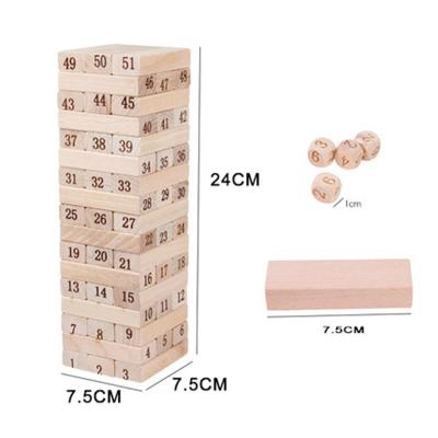 China Wooden Building Toy Widely Used New Children's Educational Toys 48 Pieces Digital Building Blocks for sale