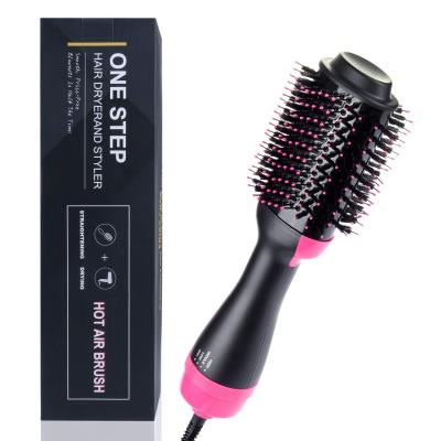 China One Step Ionic Hair Dryer Brush Comb Ion Hot Air Comb Negative Ion Volumizer Hair Straightener Curler Multifunctional for sale