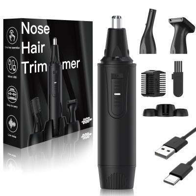 China Easy Clean 3 in 1 Multifunctional Electric Rechargeable Ear Nose Hair Trimmer USB Rechargeable Washable Nose Hair Trimmer for Men for sale