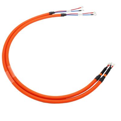 China Industry ODM/OEM EV 2*2.5mm 1500V DC OUT+ High Temperature And High Pressure Orange Wire Harness for sale