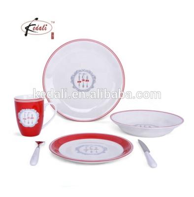 China Sustainable Hand Painted Stoneware Dinnerware Set Ceramic Dish Mug Dinnerware Set for sale