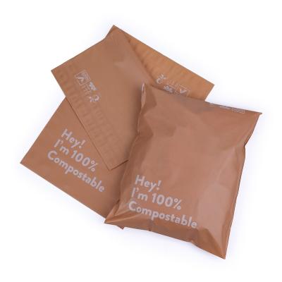 China OEM Packaging Compostable Waterproof Biodegradable Strong Adhesive Clothing Australia Brown OEM Shipping Custom Mailer Poly Bags for sale